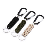 Handmade Leather Rope Woven Keychain Metal key rings Key Chains Key Holder Keyring Gifts Outdoor Survival Tactical Military