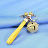 Creative Bell DIY Keychain Handmade Leather Rope Double Color Bells Keychains For Women Men Key Chain Car Key Ring Bag Pendant