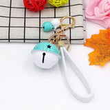 Creative Bell DIY Keychain Handmade Leather Rope Double Color Bells Keychains For Women Men Key Chain Car Key Ring Bag Pendant